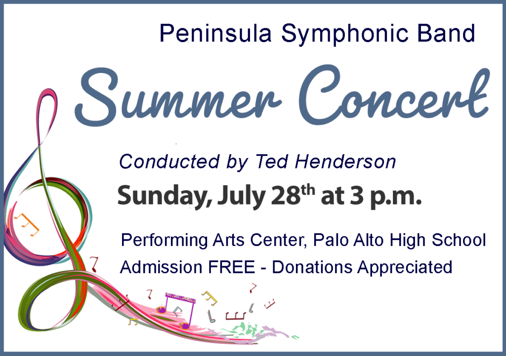 Peninsula Symphonic Band Summer 2024 Concert July 28