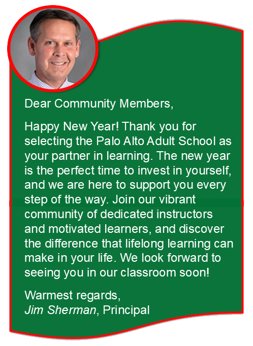 Principal Message Winter 2026