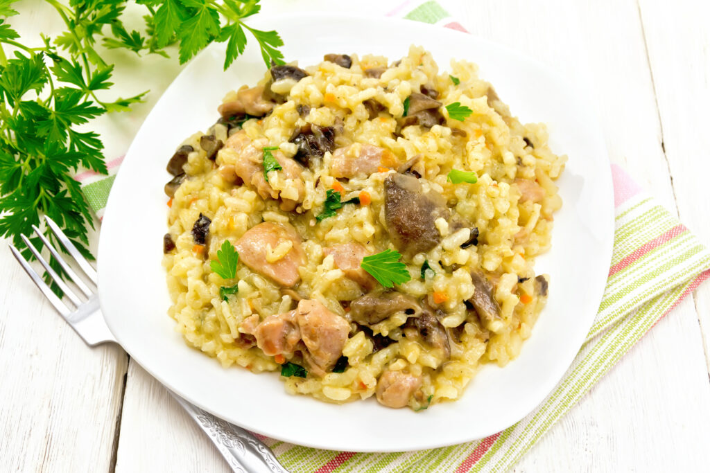 mushroom risotto